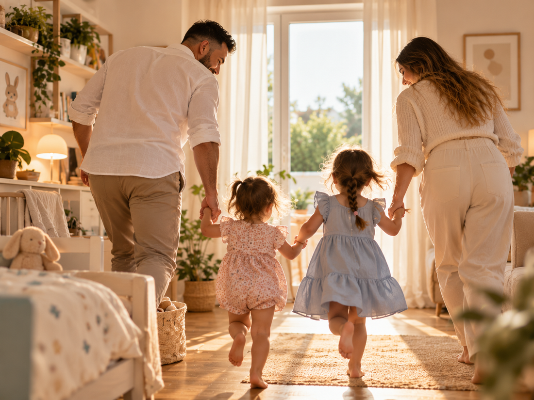 Le nostre bambine che corrono tenendosi per mano
